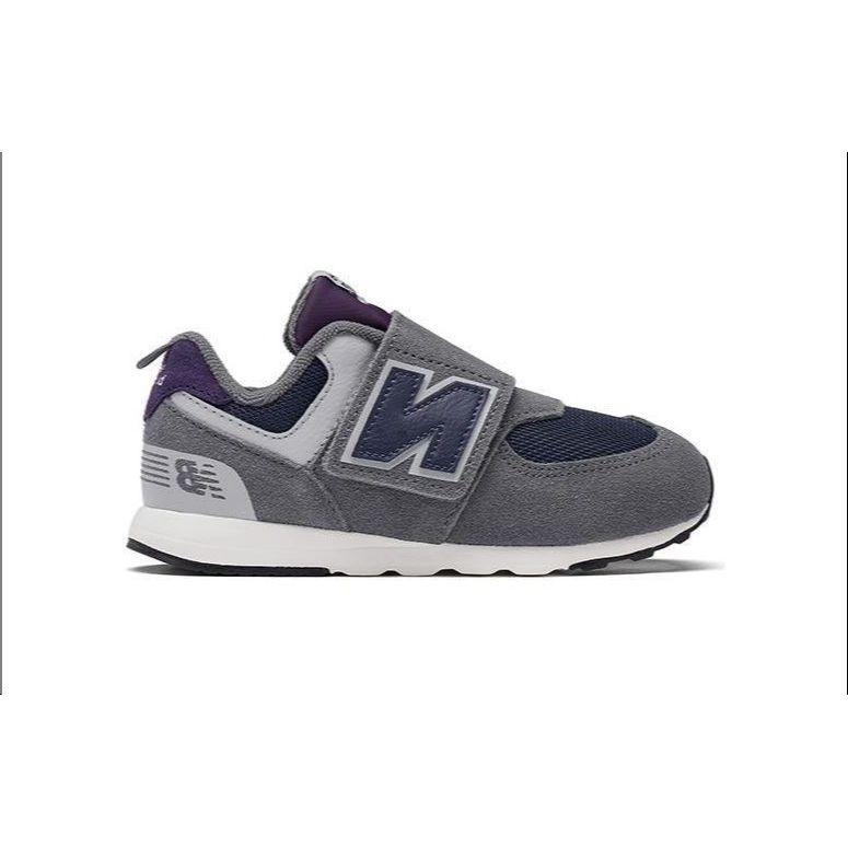 New Balance 574 New-B Hook & Loop Toddler Castlerock Navy Baby Sneakers Grey NW574KGN