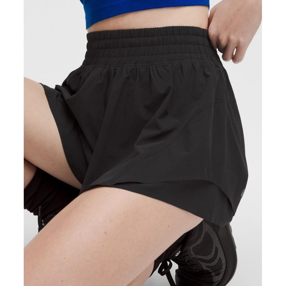 Lululemon Шорты для бега с высокой талией Shake It Out 2,5 дюйма Чёрные