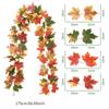 Искусственная осенняя гирлянда из кленовых листьев, искусственные растения, осенний декор, листья, виноградная лоза для Дня благодарения, Хэллоуина, фестивалей, свадебных украшений