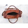 NEW 24" Men Genuine Goat Leather Brown Duffel Travel Gym Weekend Overnight Bag