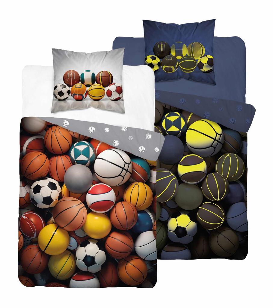 Fluorescent cotton bedding 160x200cm BALLS MIX