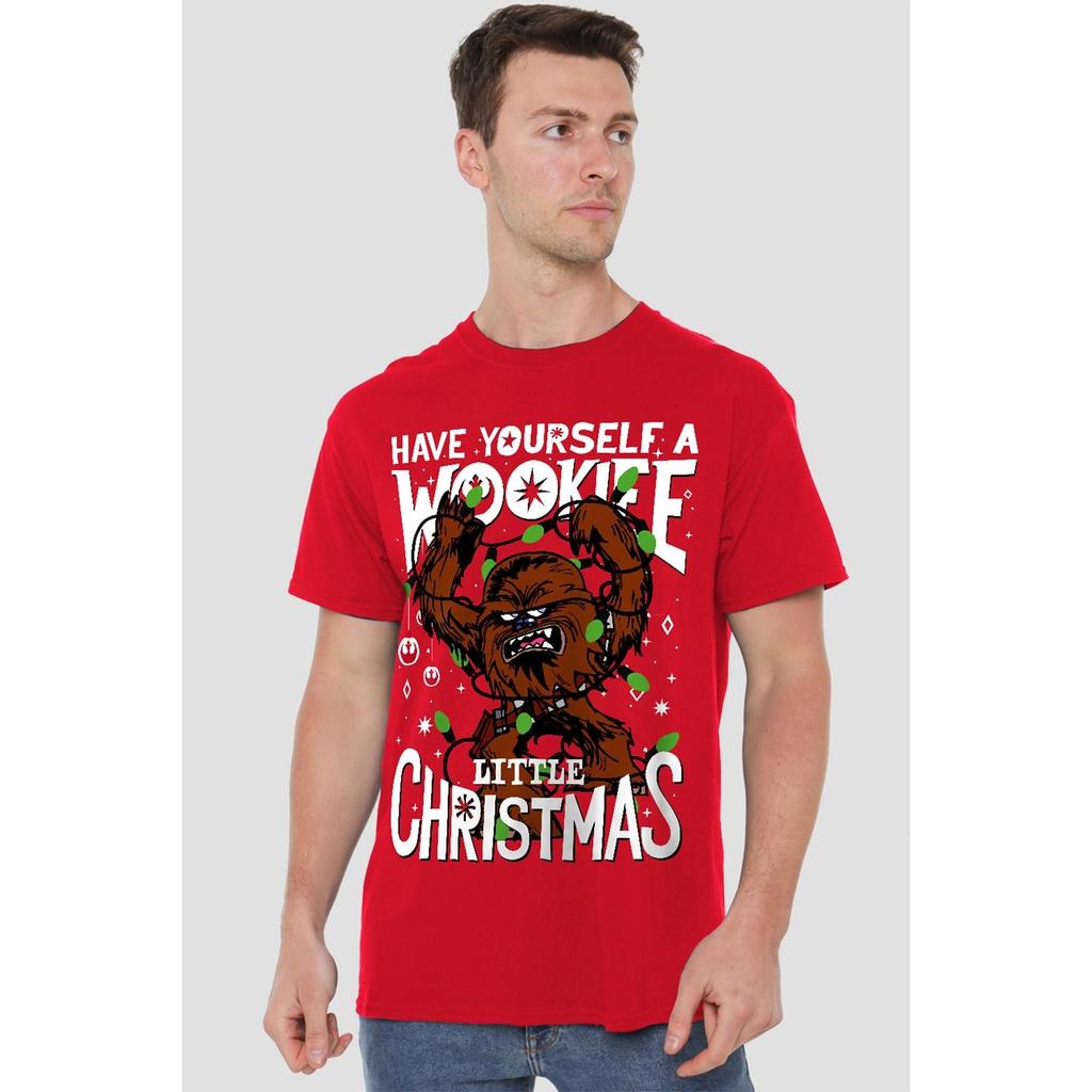 STAR WARS Mens A Wookie Little Christmas T-Shirt