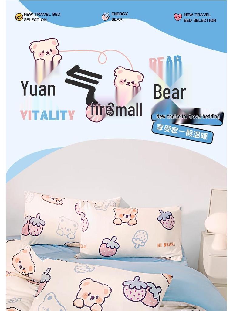 Очень большой толстый одноразовый гостиничный постельный комплект: Пододеяльник, наволочка, банное полотенце и грязеотталкивающая простыня.