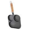 Breakfast Pan 3 Section Egg Frying Pan Non Coating Divided Grill Frying Pan Fast Heating Thicken Pan