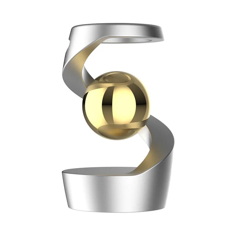 Stress Relief Kinetic Sculpture Gravity Defying Kinetic Desk Toy Desktop Floating Gyroscope for Office Desk Decor for Adults