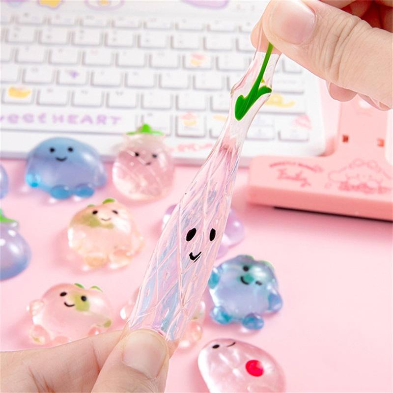 3 шт. Фруктовая игрушка-сдавливание, мультяшный персик, ананас, виноград, игрушка-фиджет, мягкая игрушка для разминания, игрушка для снятия стресса, подарок на детскую вечеринку