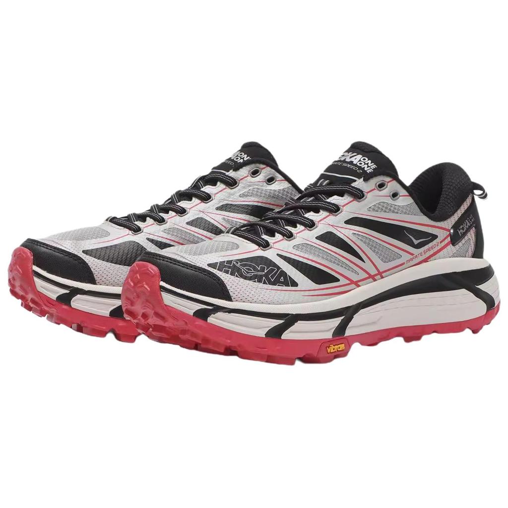 HOKA Mafate Speed 2 Galactic Grey Ruby Red Унисекс Кроссовки 1126851-GTCG