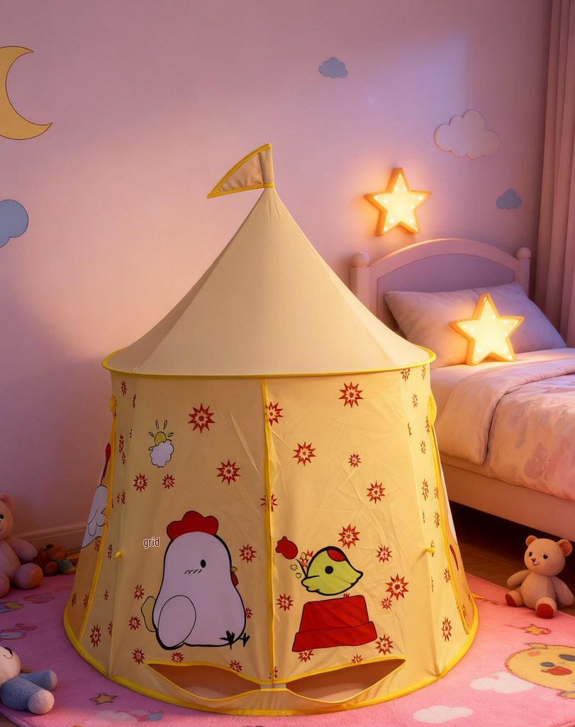 Мечтательная розовая игровая палатка для девочек - Детская индийская юрта для игр в помещении