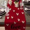 Дорожка для стола ко Дню святого Валентина с изображением сердца, дюймовый сезонный обеденный стол на годовщину, украшение для кухни для домашней вечеринки в помещении