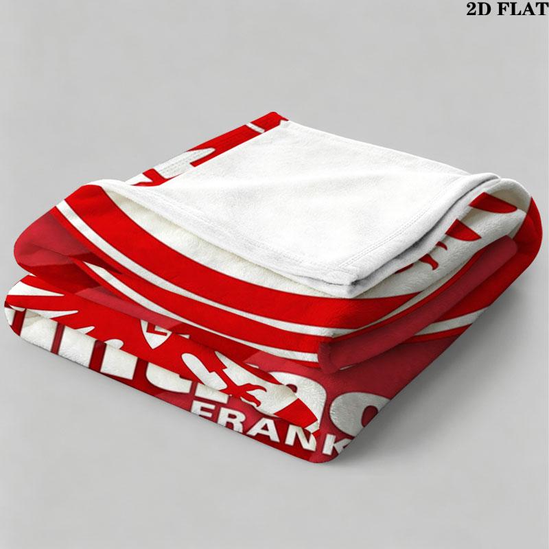 1PC Eintracht Frankfurt Custom Name Patterned Flannel Blanket Suitable For All Seasons for Home Decor Warmth and Comfort Gifts Holiday Present