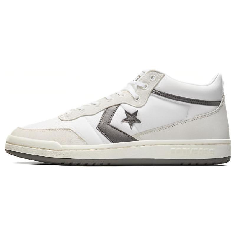 Converse Cons Fastbreak Pro Comfortable Non-Slip and Abrasion Resistant Board Shoes Unisex White Grey
