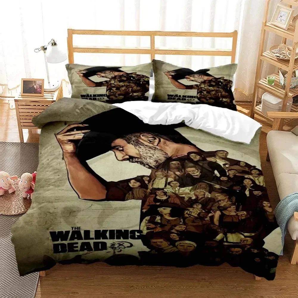 Horror Die Walking Dead Printed Bedding Set Luxury Queen Bedding Set Soft and Comfortable Customized Bedding Set for Boy