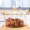 Corning VISIONS Diamond Amber Glass Casserole Pot