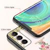 Цветы Буква Чехол для телефона для Samsung Galaxy S26 Ultra S25 Plus S24 FE S23 S22 5G S21 S20 Черный Мягкий