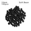Hot Sea Stoppers Plastic Black Soft and Hard Bean Fishing Floats Beads Round