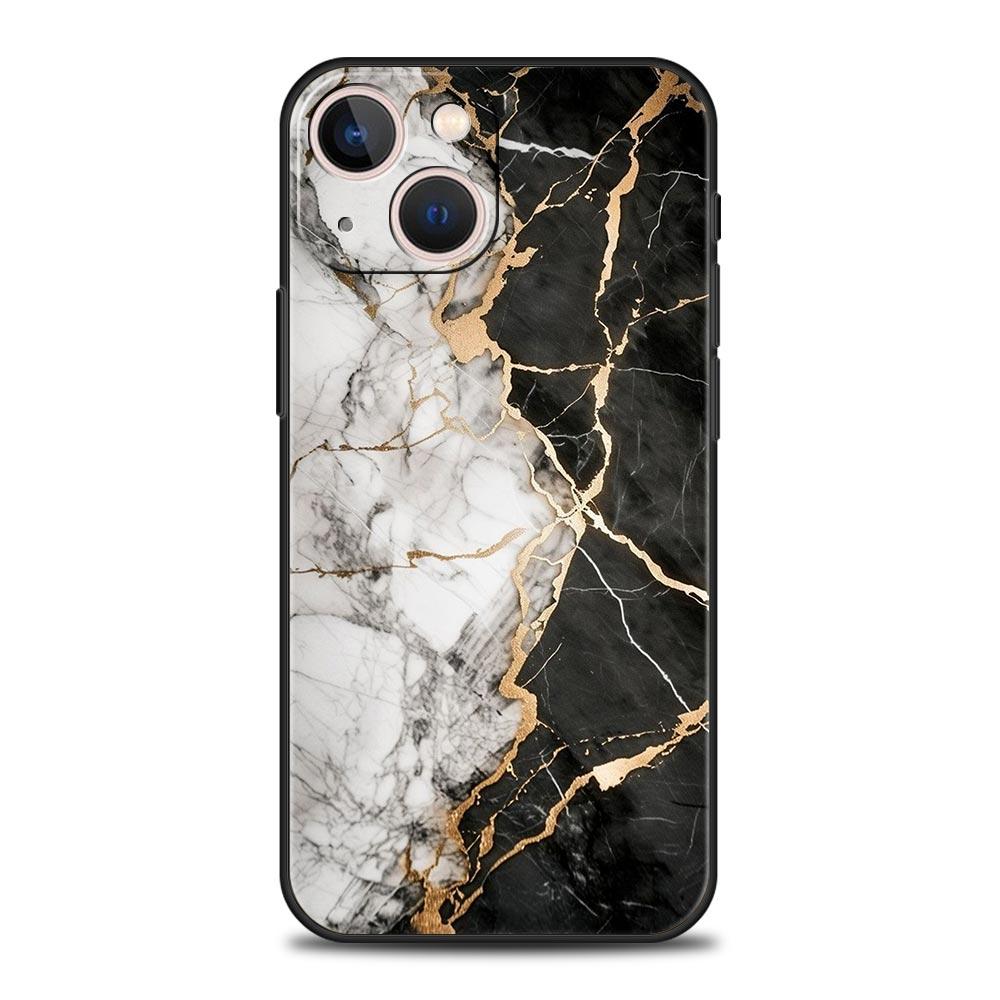Цветная Геометрия Мраморный Чехол Для Телефона Для iPhone 16e 15 14 13 12 11 Pro Max XS X XR SE 7 8 Plus Оболочка iPhone 16 Мягкий ТПУ Чехол