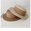 Women's Summer Vintage Top Hat Temperament, Socialite Beach Vacation Style, Simple Flat Top Sun Hat