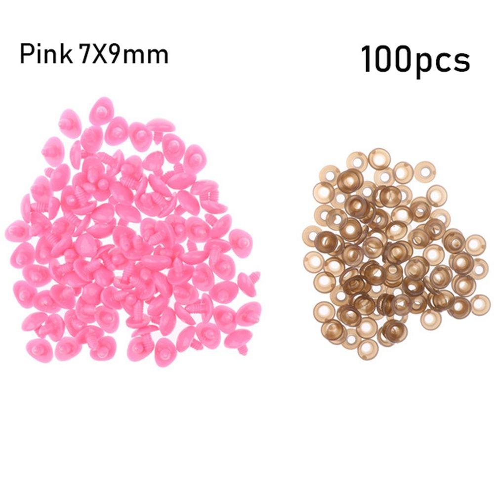 100pcs Plastic Toys Bear Buttons Dolls Accessories Doll Noses Safety Parts Triangle Nose