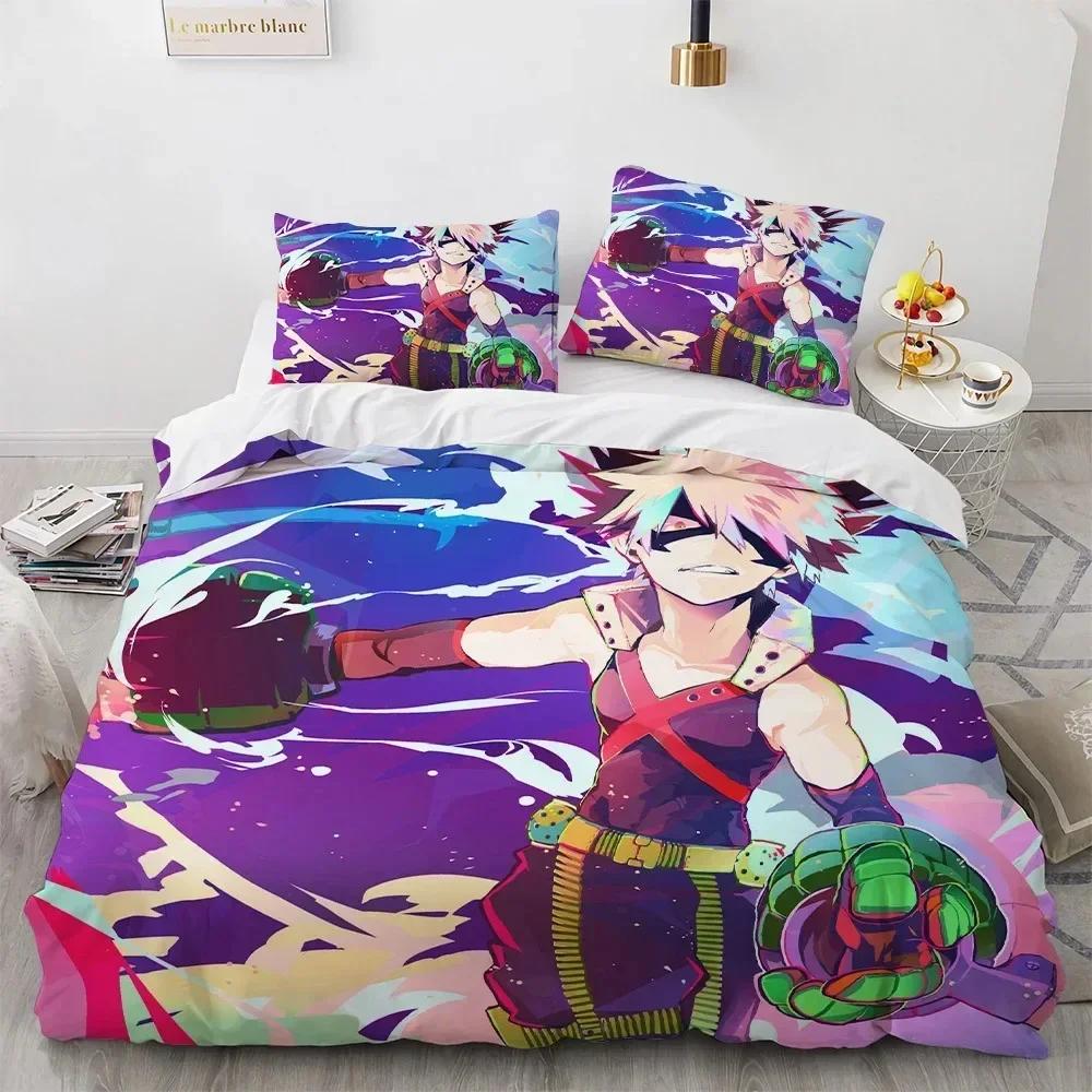 3D Anime My Hero Academy Printed Bed Set Duvet Cover Pillowcase Bedding Set Bed Linen Sheet Quilt Cover Full Queen King Size