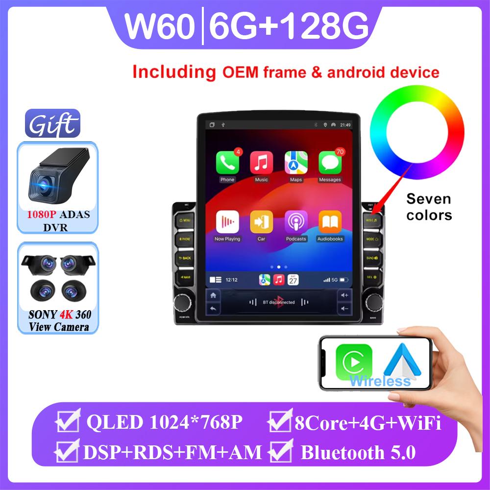 9,7-дюймовый автомобильный Carplay для Tesla Style Honda Accord 7 2003-2007 Android 14 стерео мультимедийный видеоплеер GPS автомобильный радио навигатор