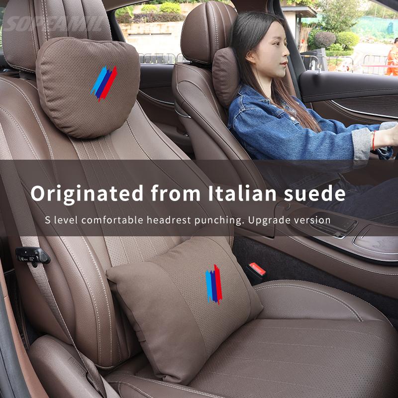 HPYG2 For BMW M X1 X3 X5 X6 G20 G30 E36 E39 E46 E90 E92 F15 F20 F25 F30 Car Headrest Neck Support Seat Lumbar Cushion Soft Neck Pillow