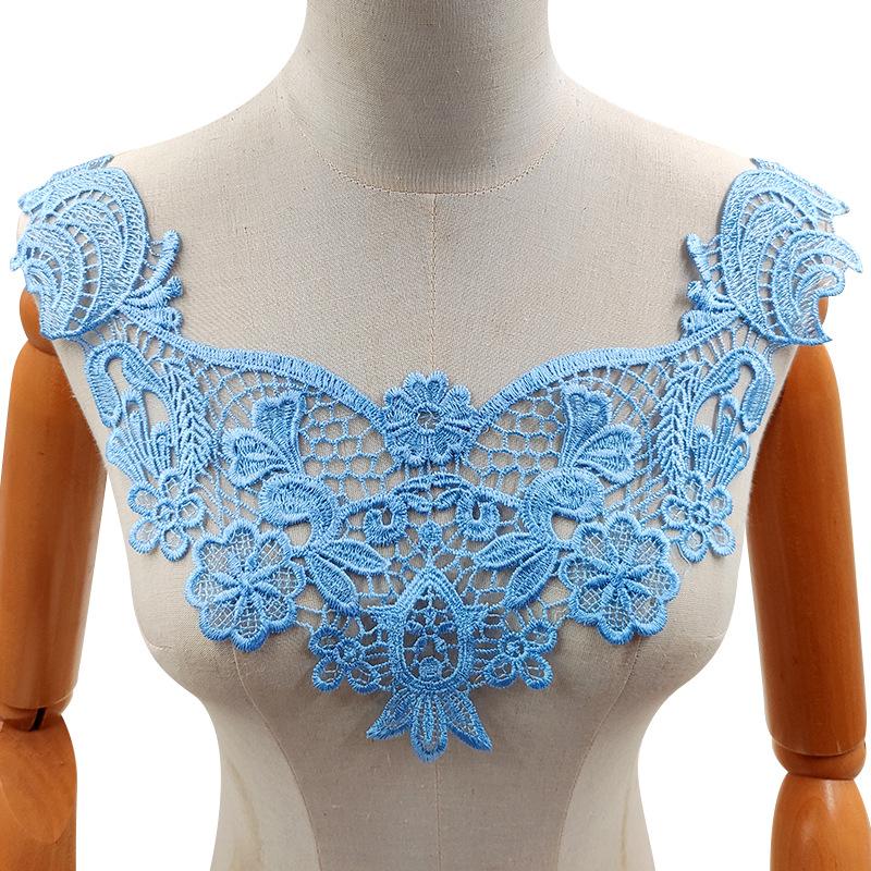 Water Soluble Lace Embroidery Chest Flower Three-dimensional Embroidery Collar Flower Polyester Silk Hollowed Out Collar DIY Lace Accessories