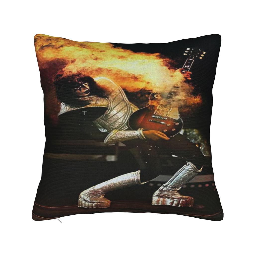 Home Decoration Spaceman Ace Frehley Kiss Band Pillowcases Stuff Pillow Covers Square Multiple Sizes