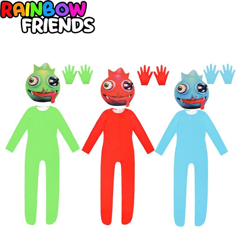 Костюм для косплея Roblox Rainbow Friends, комбинезон, маска, костюм для детской вечеринки, наряд
