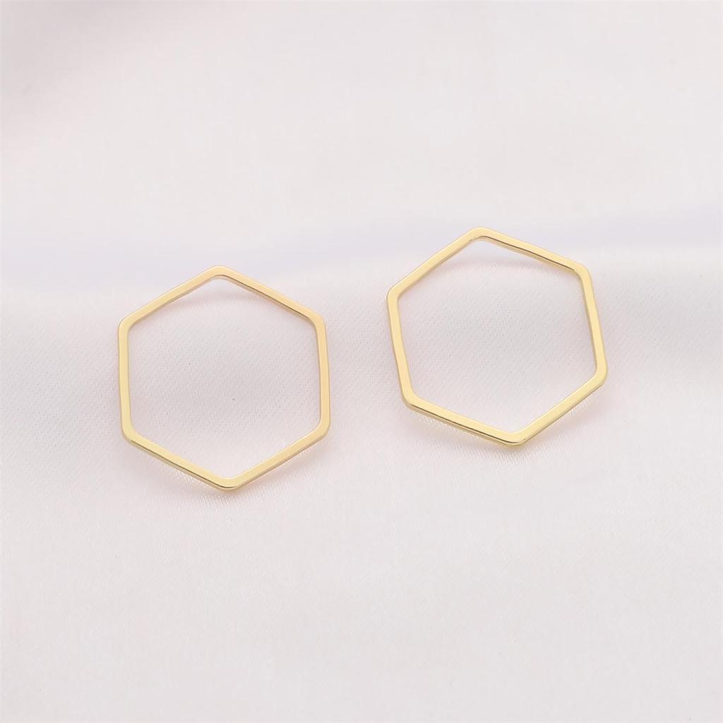 2Pcs Copper Geometry Accessories Platting 14K Gold Color For Jewelry Making DIY Earring Charm Decoration