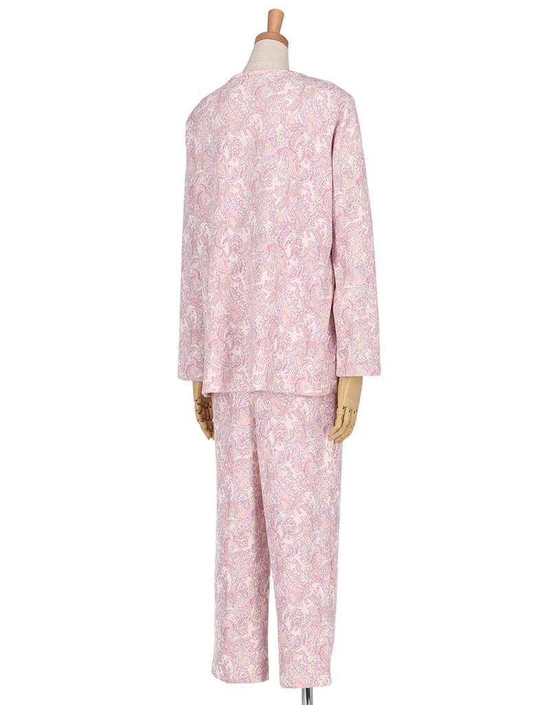 Wacoal Relax Sleep Лонгслив и удобный фронтальный CDW484 & Женская пижама, Брюки, 100% хлопок, Теплый, Дизайн, Открытие,