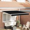 Retractable Awning Black 300 x 250 cm Fabric and Aluminum
