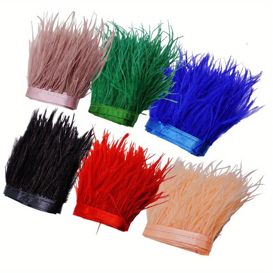 1/10М Натуральное перо Черные страусиные перья Отделка Поделки Сделай сам Перьевая лента Изготовление ювелирных изделий Свадебная вечеринка Рождественский декор 8-10см