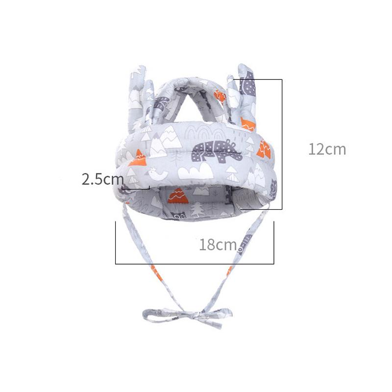 1 шт. Серая Шляпа-Шлем с Оленьими Рогами для Безопасности при Ходьбе, Детский Шлем Безопасности, Противоударная и Противопадения Шляпа для Малышей