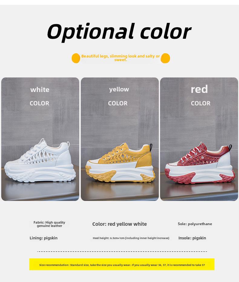 Летние женские повседневные белые сандалии 2024 года из дышащей ткани с низким верхом, толстой подошвой и внутренним подъемом пятки, из натуральной кожи, спортивный дизайн.