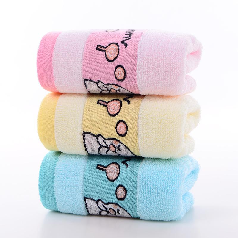 32-Strand Double-Sided Baby Towel, 25x50cm, Soft, Water-Absorbent, Thickened, Embroidered LOGO