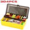 304pcs Fishing Accessories Kit Fishing Tackle Kit Fishing Gear
