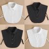 Women's Autumn/Winter White Pointed Collar Shirt Insert