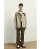 Youth Leather Trim Cotton Jacket - Beige