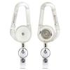 Badge Holder with Carabiner Clip Lightweight Portable Widely Used Heavy-Duty Retractable Badge Clip Key Holder