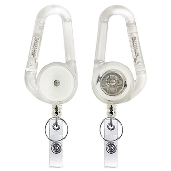 Badge Holder with Carabiner Clip Lightweight Portable Widely Used Heavy-Duty Retractable Badge Clip Key Holder