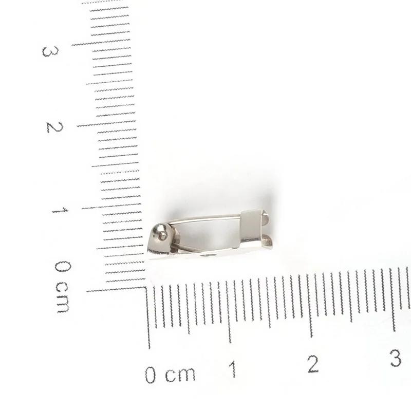 40Pcs Metal Brooch Pins Base Brooch 15/20/25/30/35/38/40mm Lock Back Safety Holder Findings for Jewelry Making Brooch DIY