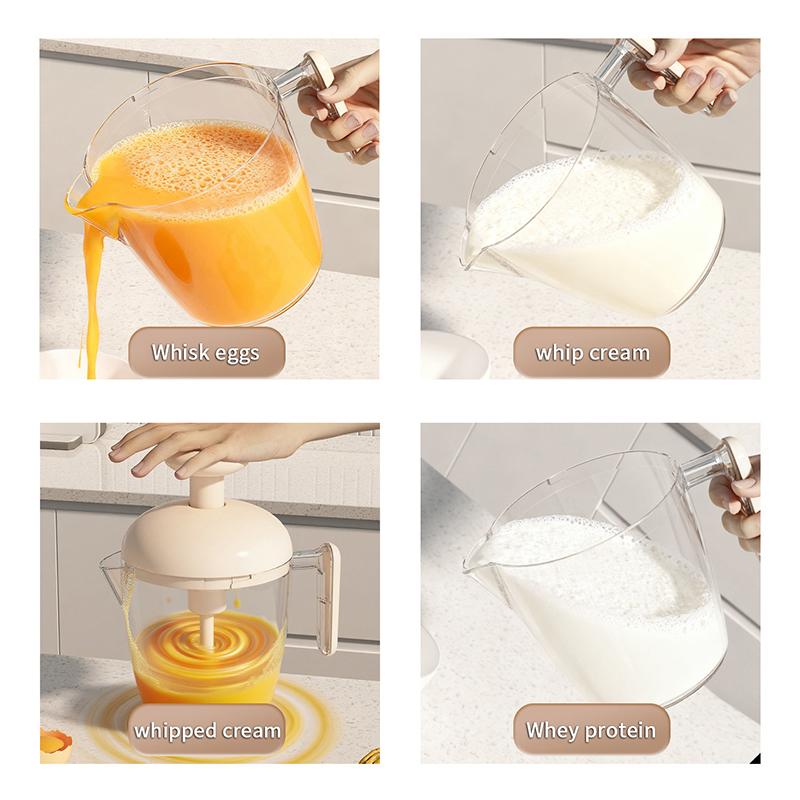 Венчик Ручной миксер Полуавтоматический венчик для яиц Вспениватель молока Ручной миксер для яиц Ручной пресс-тип Для взбивания яичных белков Инструмент для выпечки