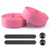 ROCKBROS Road Bike EVA Bar Bicycle Grip Handlebar Tape with End Left and Right Pink Tape, Tape, Non-Slip Caps, Set,