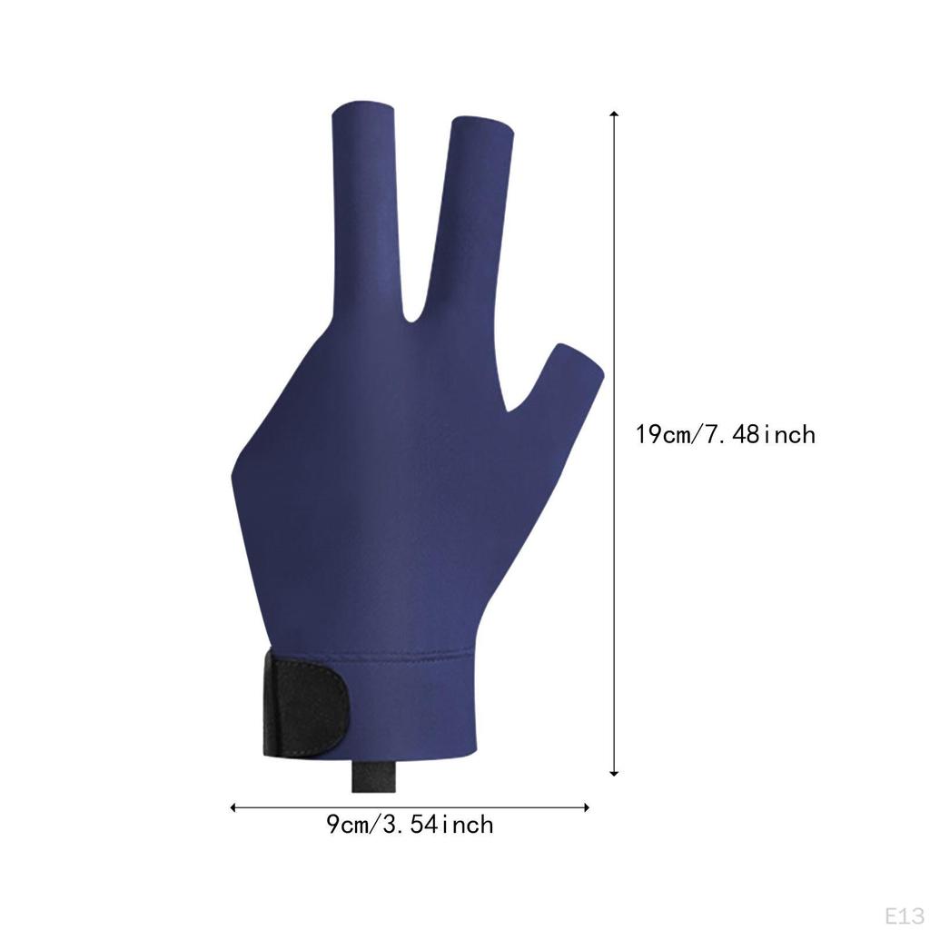 Перчатка для бильярда с тремя пальцами для снукера, унисекс, аксессуар для кия