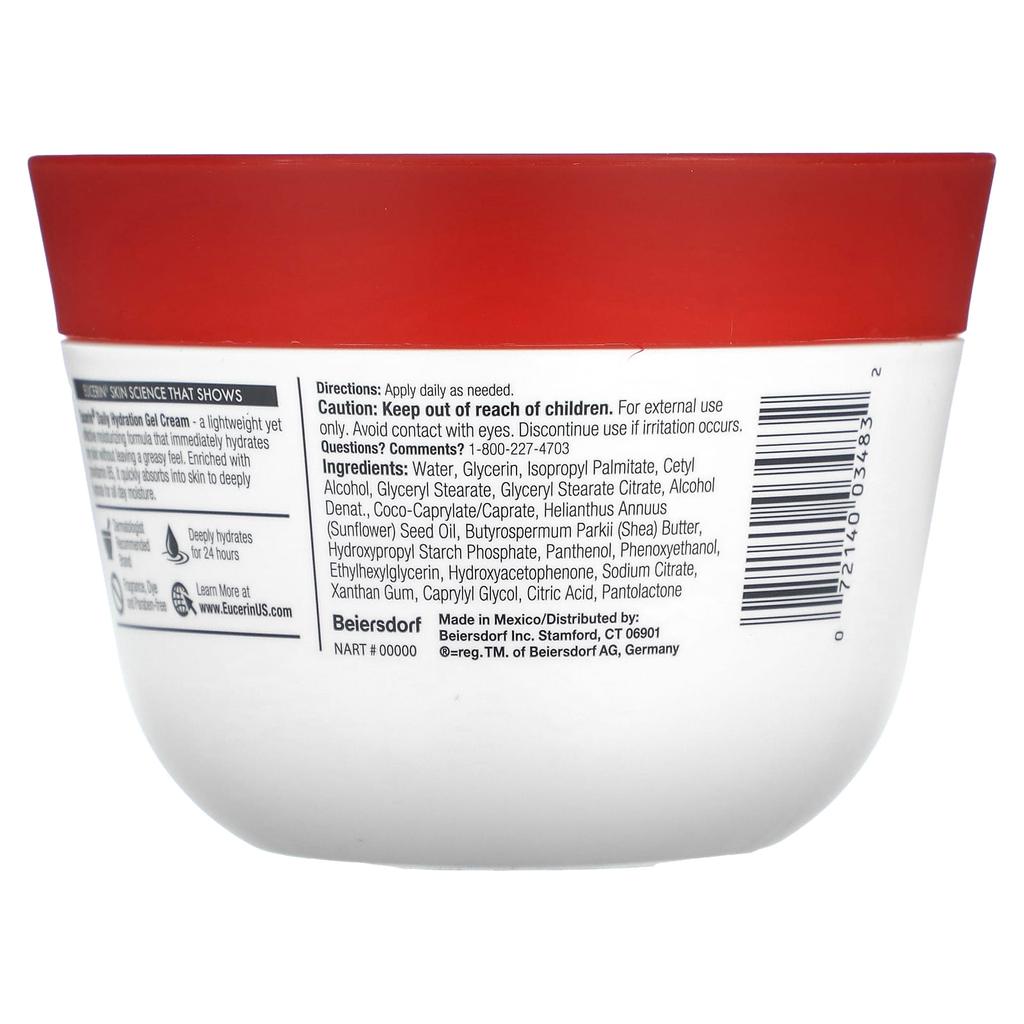 Eucerin Ежедневный увлажняющий гель-крем, без запаха, 12 унций (340 г)