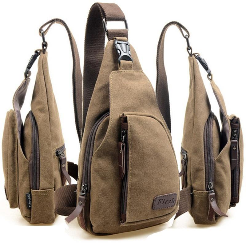 Mens Canvas Outdoor Travel Military Messenger Satchel Crossbody Shoulders Bag Backpacks
