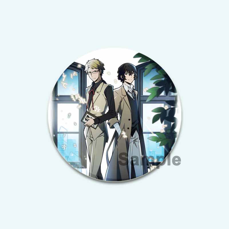 32/44/58 мм мультфильм бродячие собаки Банго HD печать брошь аниме значок вооруженное детективное агентство Дадзай Осаму круглая витрина броши булавка на лацкан ювелирные изделия
