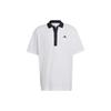 Рубашка поло с короткими рукавами и цветными блоками с логотипом, мужские топы, белые HY5516