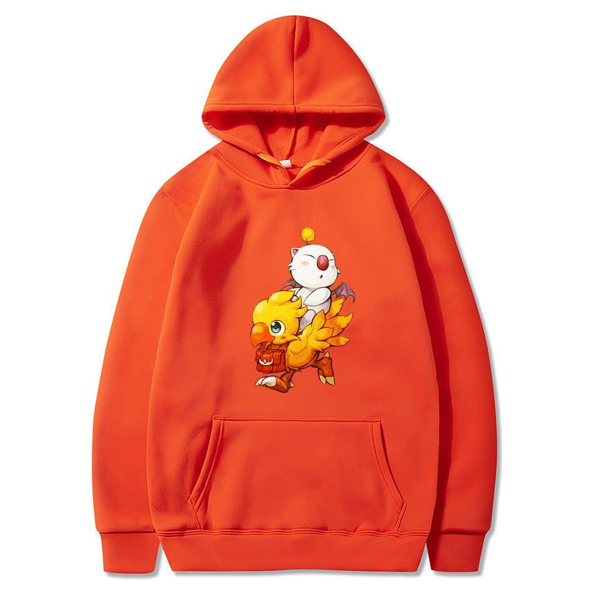 Chocobo & Moogle Final Fantasy Lightweight Hoodie Sweatshirt Fashionable Street Comfort Hoodie Versatile Casual Men's Clothing