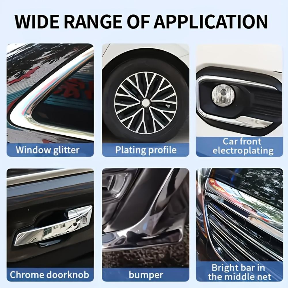 JOKJOK Обновление для восстановления хромированного покрытия для окон автомобиля - Материал ABS, Универсальная посадка, Восстанавливает блеск и яркость хромированных S